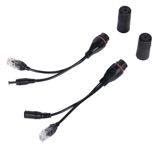 Kit sealed passive PoE injector/splitter 10/100Mbps