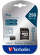 Memory card VERBATIM microSDXC Pro 256GB UHS-I U3 V30 A2 Class 10